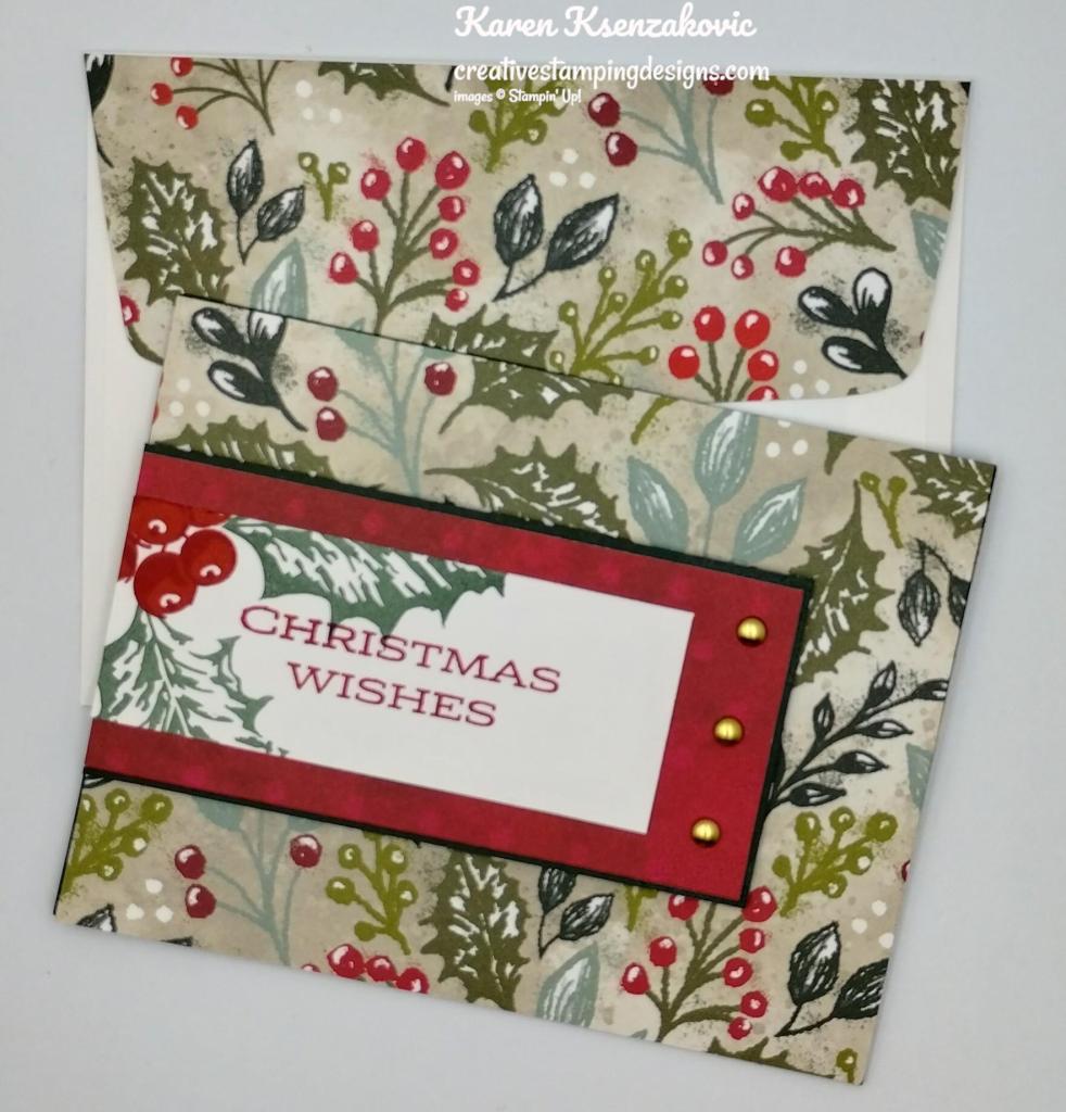 Stampin' Up! Leaves of Holly CAS 7 creativestampingdesigns.com