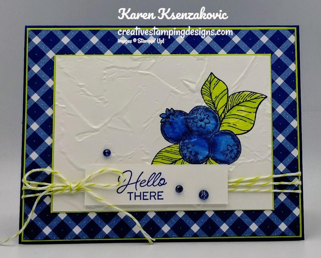 Stampin' Up! Blueberry Bunches Hello 2 creativestampingdesigns.com
