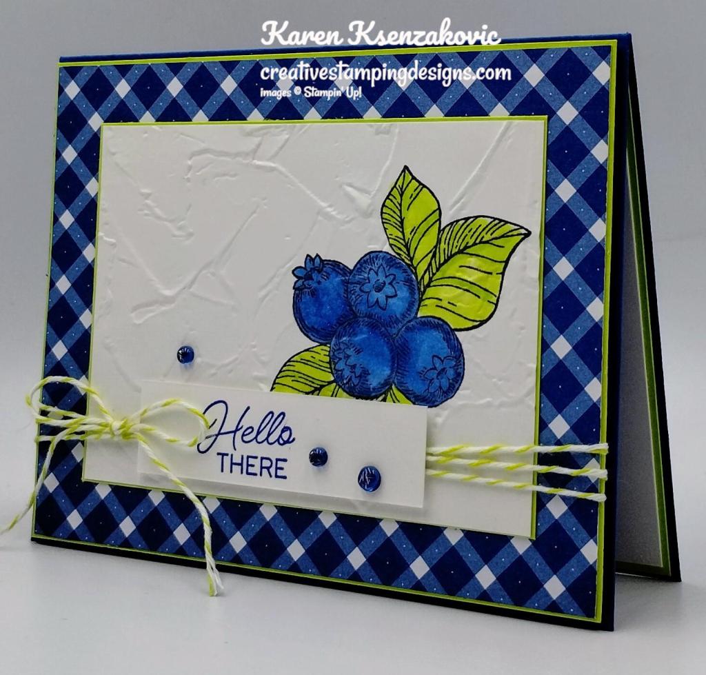 Stampin' Up! Blueberry Bunches Hello 3 creativestampingdesigns.com