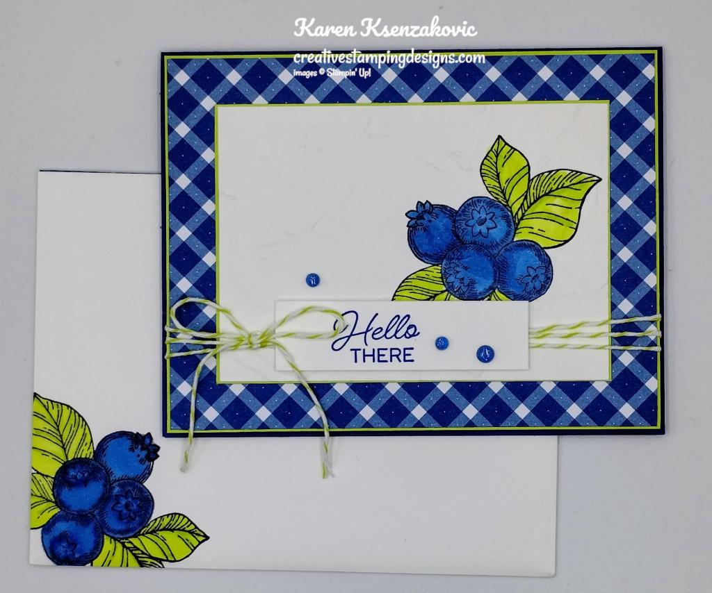 Stampin' Up! Blueberry Bunches Hello 6 creativestampingdesigns.com