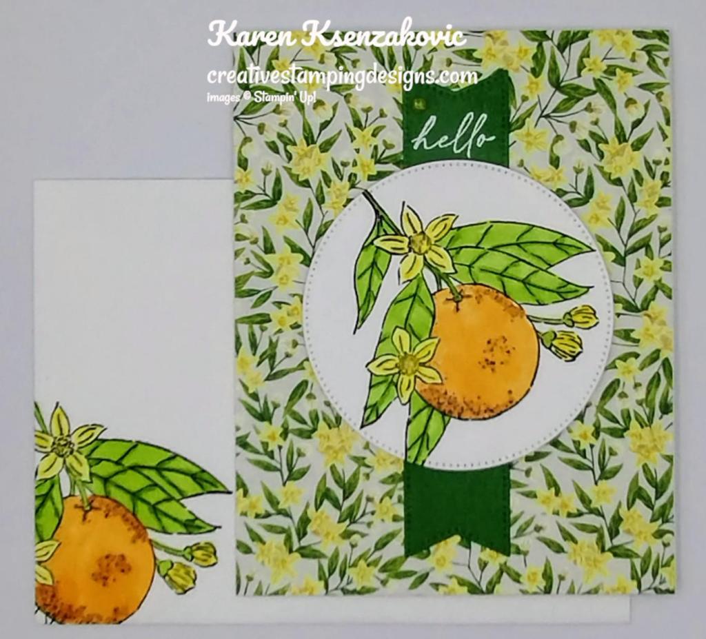 Stampin' Up! Citrus Blooms Hello 6 creativestampingdesigns.com